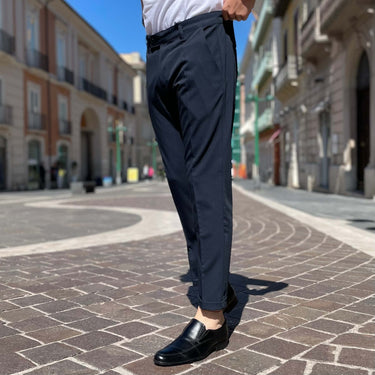 Pantalone Blu con Bottone limited - FLAG STORE